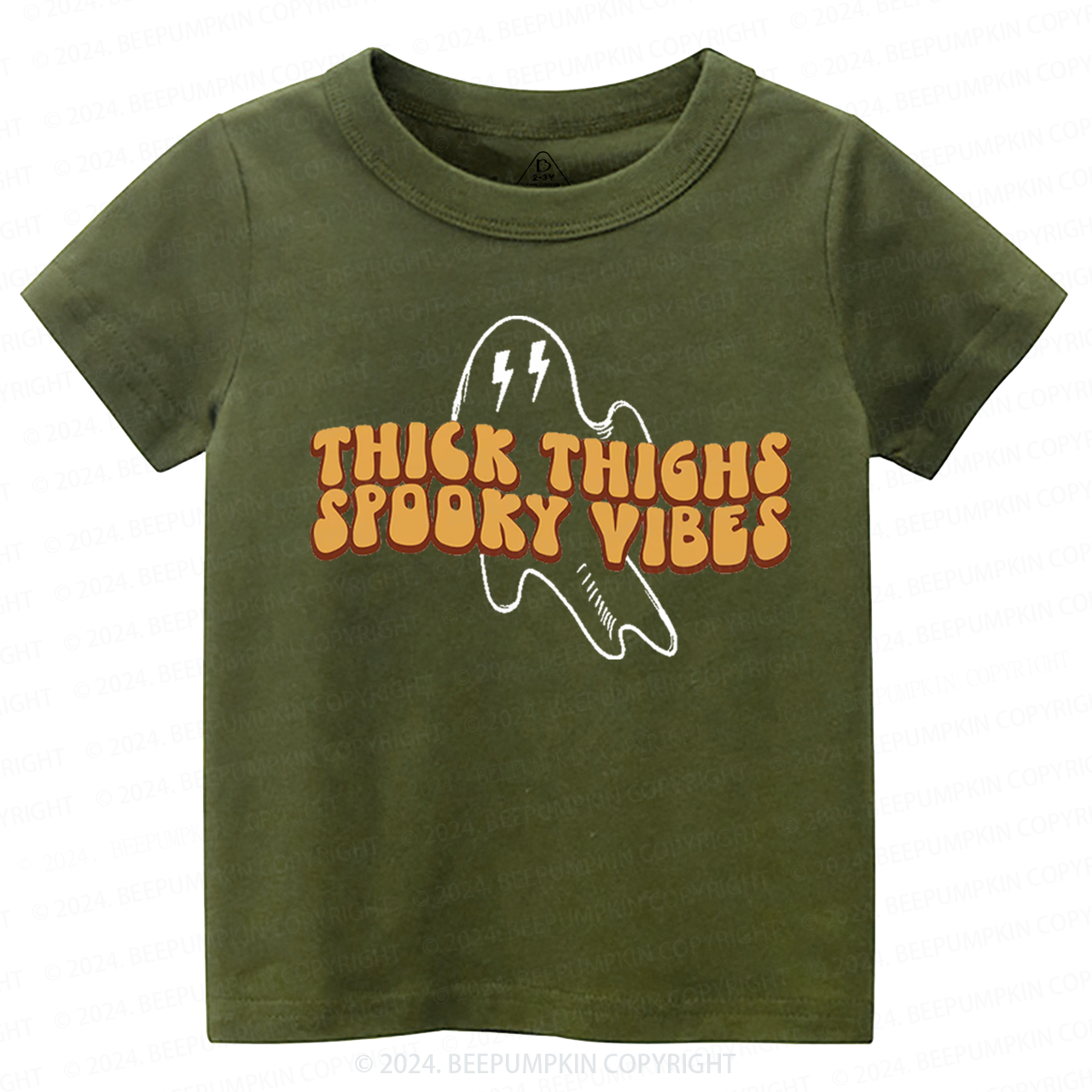 Thick Thighs Spooky Vibes Toddler&Kids Tees 