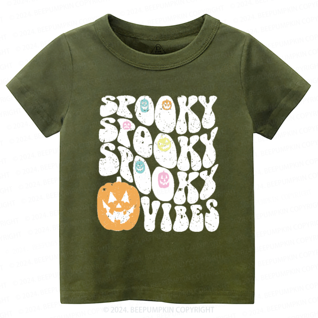 Spooky Vibes Halloween Toddler&Kids Tees 