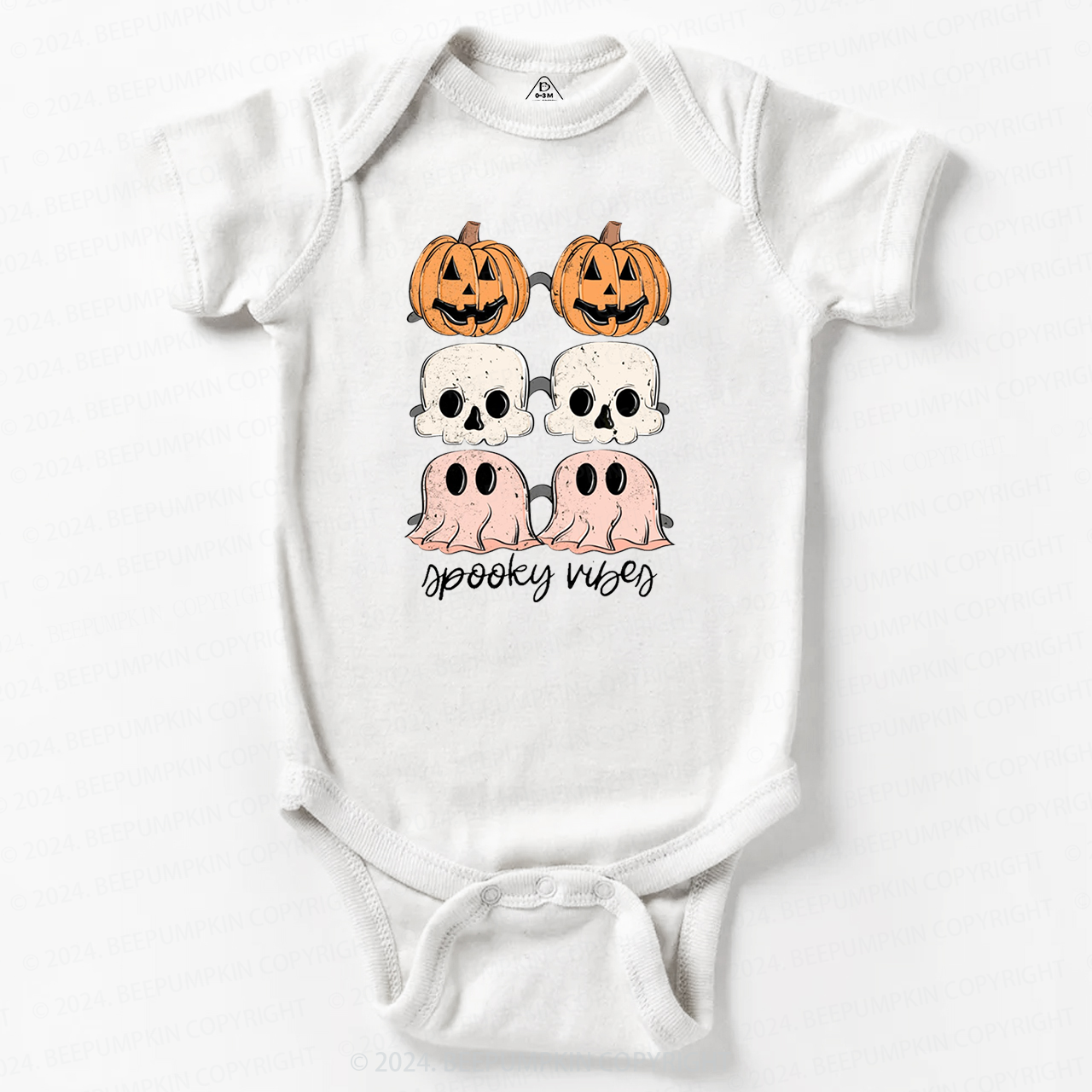 Halloween Ghost Spooky Vibes Baby Bodysuits 