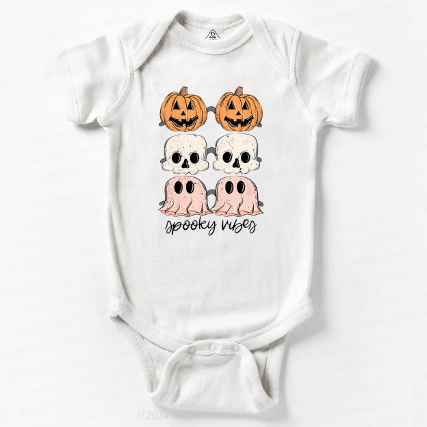 Halloween Ghost Spooky Vibes Baby Bodysuits 