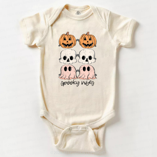 Halloween Ghost Spooky Vibes Baby Bodysuits 