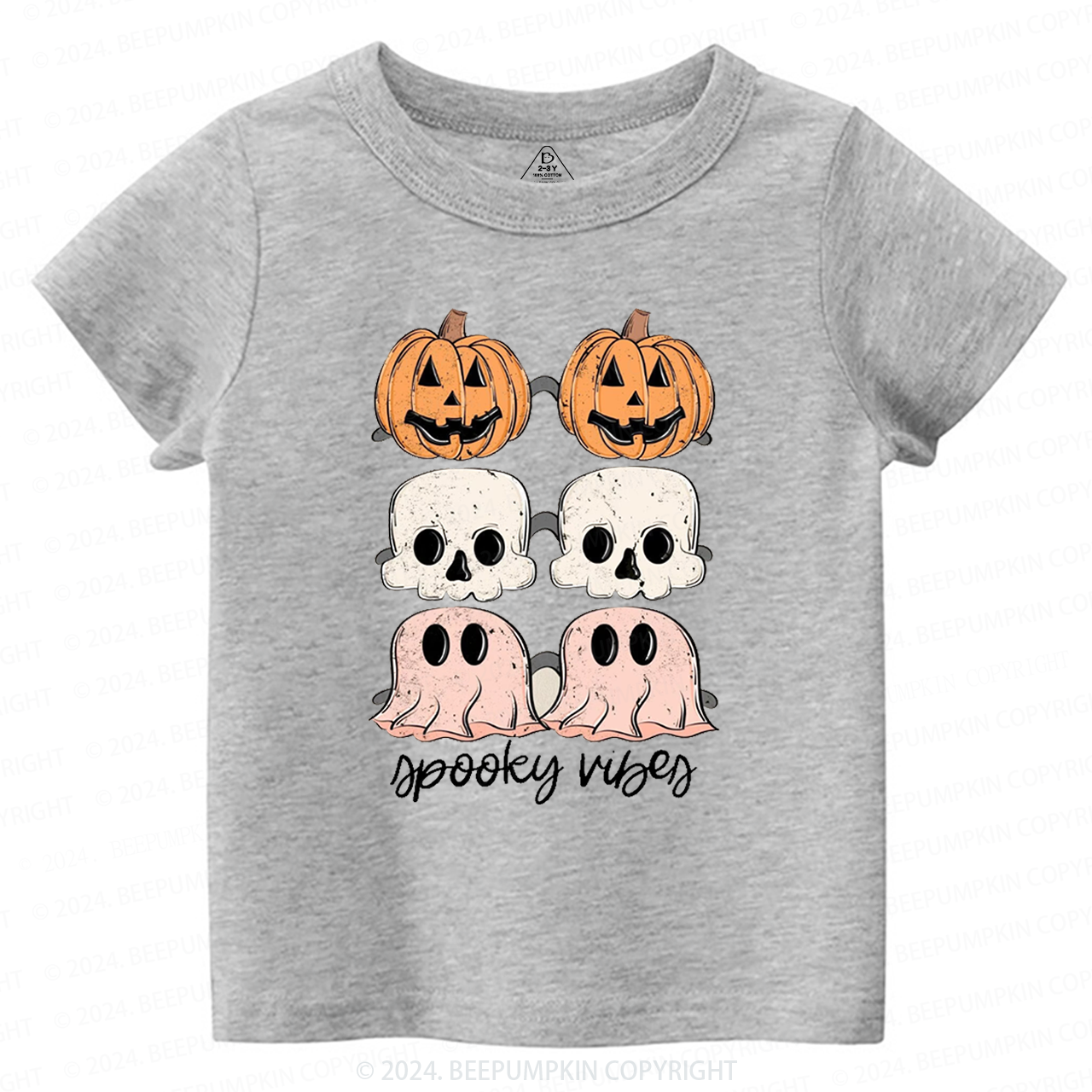 Halloween Ghost Spooky Vibes Toddler&Kids Tees 