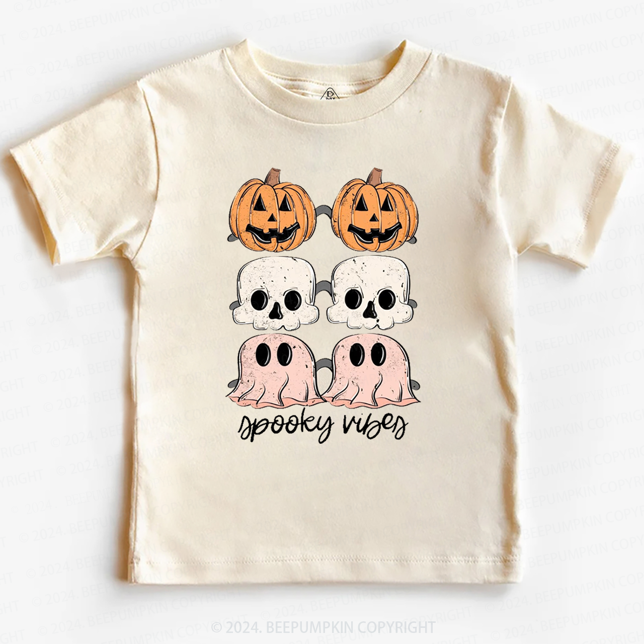 Halloween Ghost Spooky Vibes Toddler&Kids Tees 