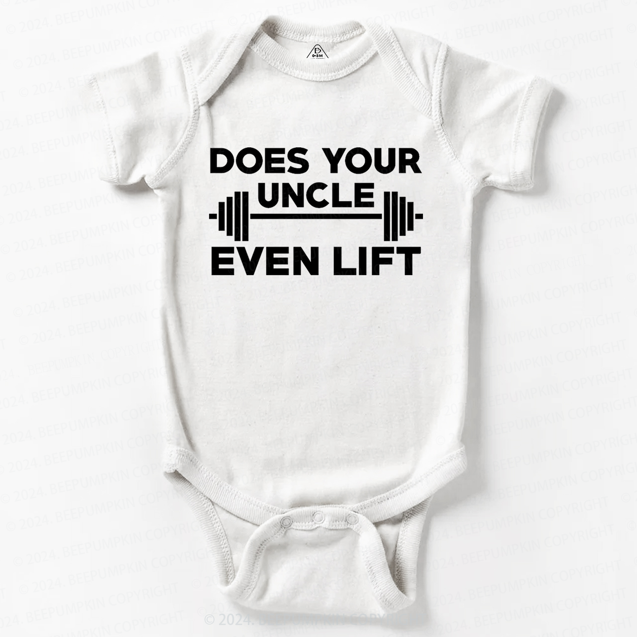 Does Your Uncle Even Lift  Baby Bodysuit 7