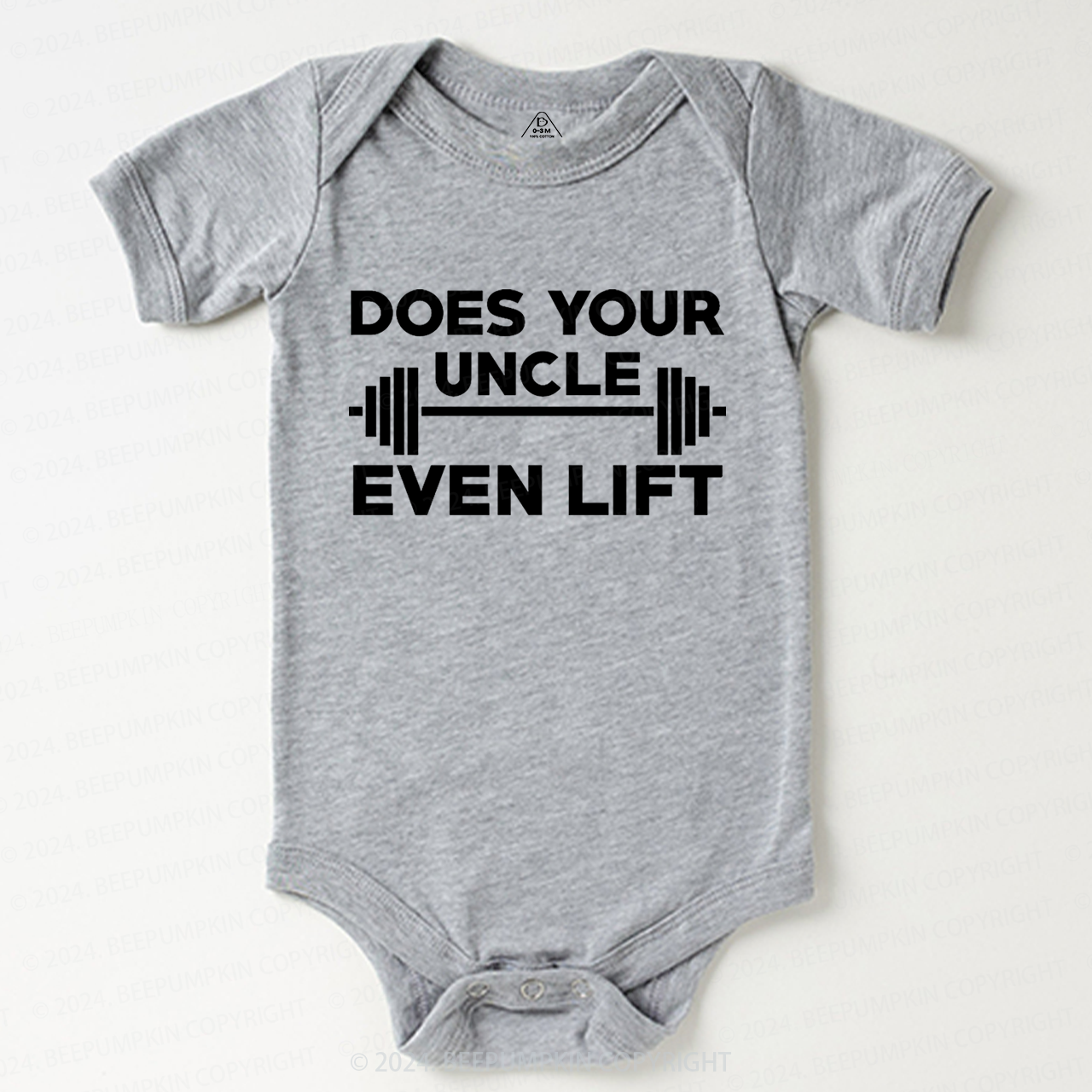 Does Your Uncle Even Lift  Baby Bodysuit 7