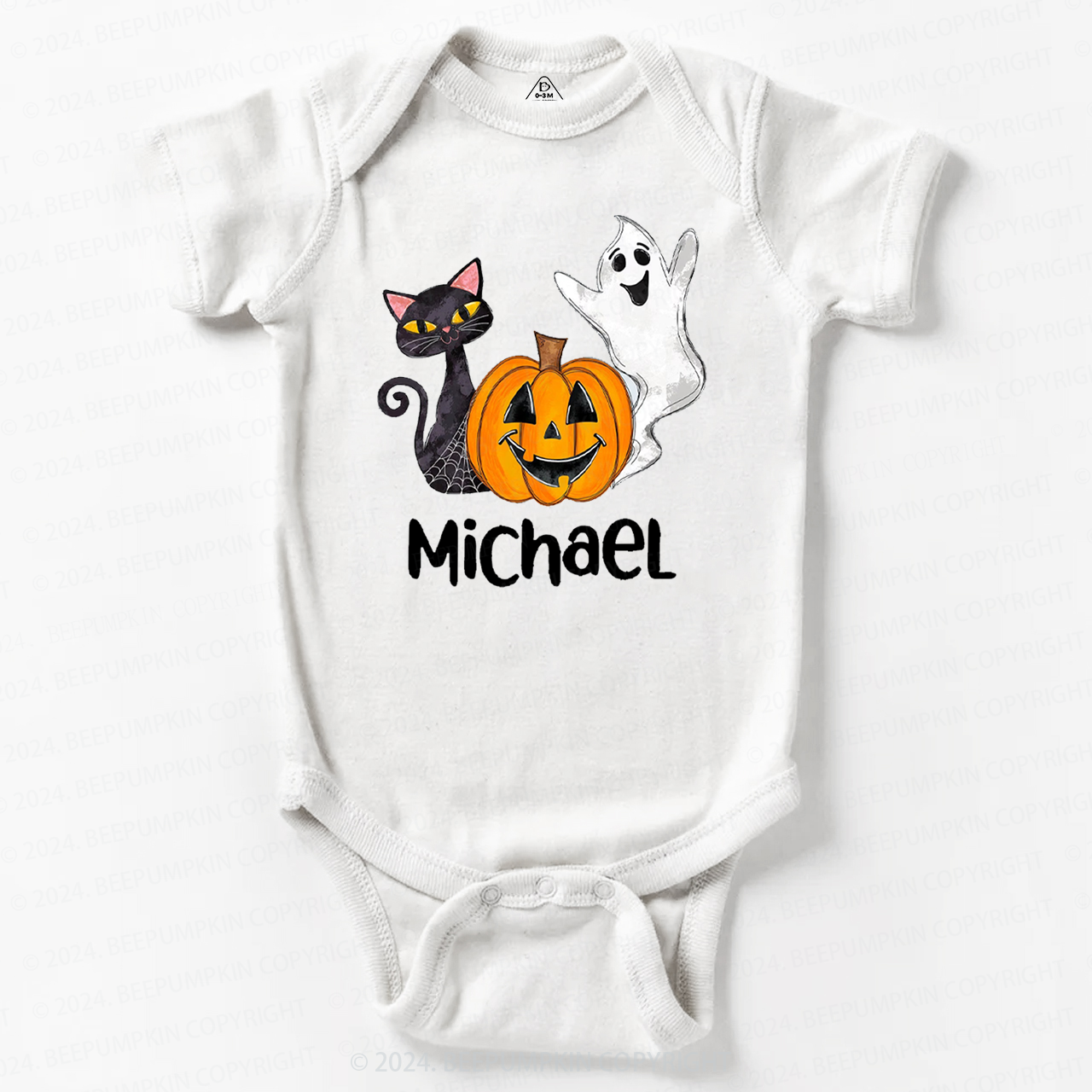 Personalized Halloween Cat Baby Bodysuits 