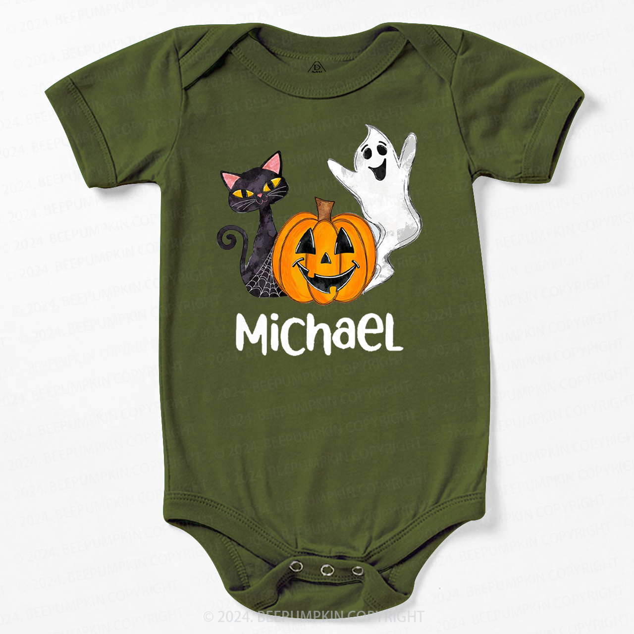 Personalized Halloween Cat Baby Bodysuits 