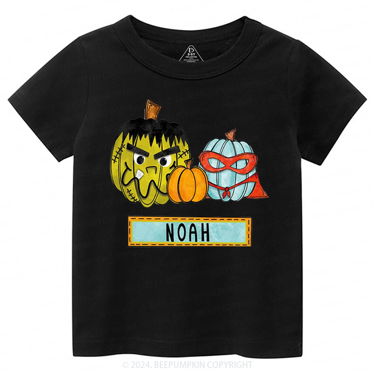 Personalized Cute Pumpkin Toddler&Kids Tees 