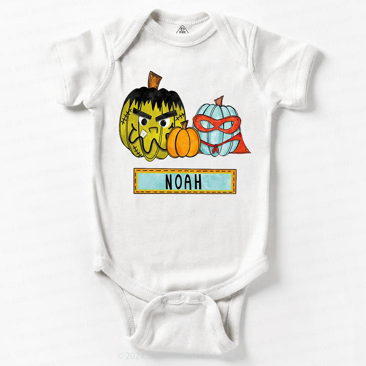 Personalized Cute Pumpkin Baby Bodysuits 