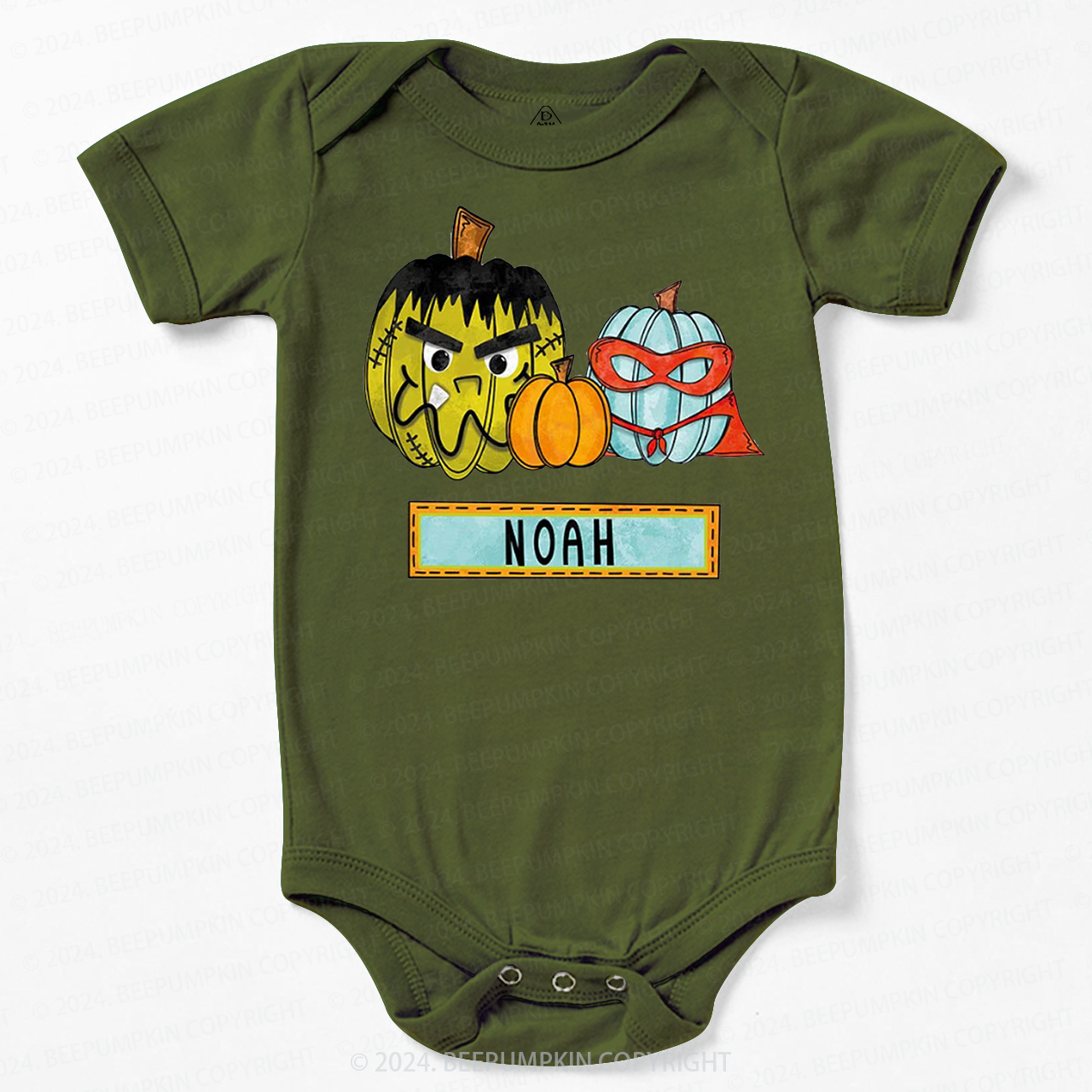 Personalized Cute Pumpkin Baby Bodysuits 
