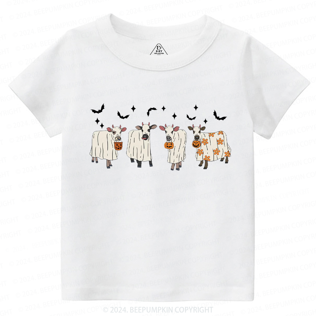 Halloween Ghost Cows Toddler&Kids Tees 