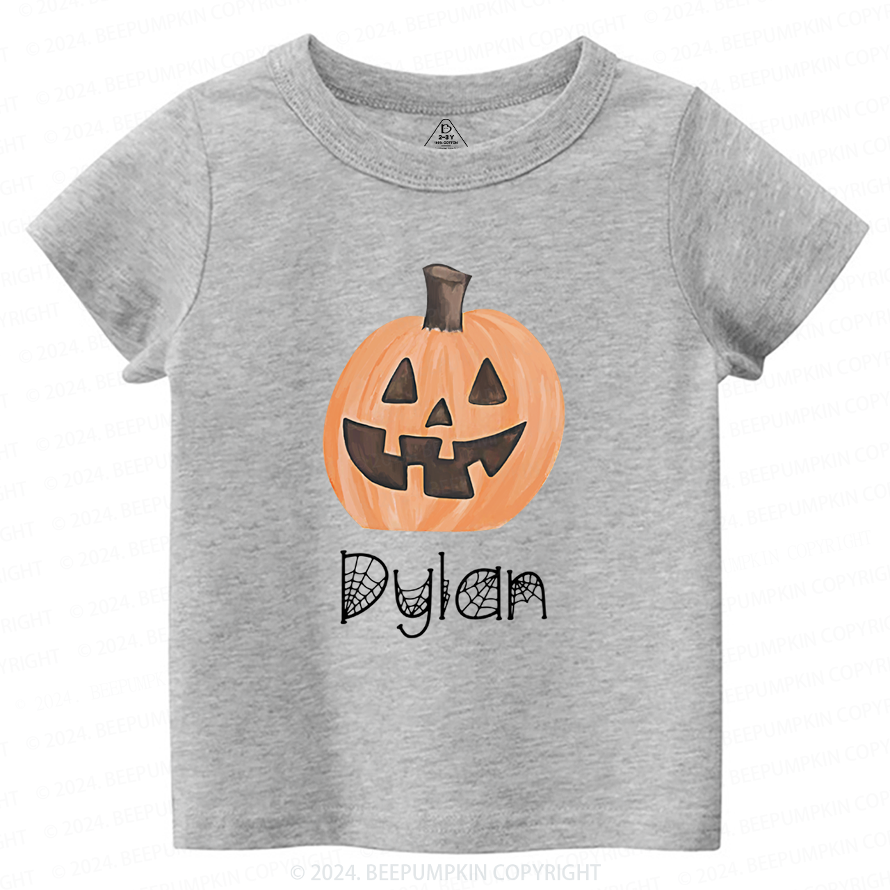 Personalized Halloween Pumpkin Toddler T-shirt