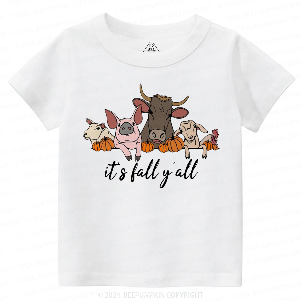  It's Fall Y'all Halloween Toddler&Kids Tees 
