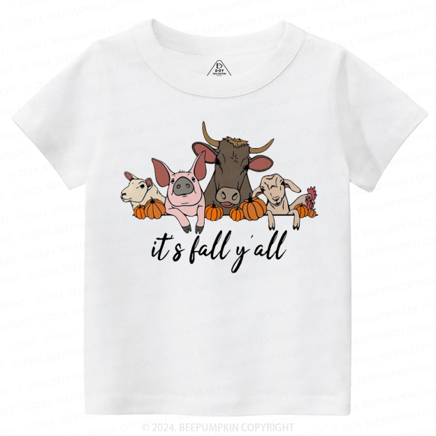  It's Fall Y'all Halloween Toddler&Kids Tees 