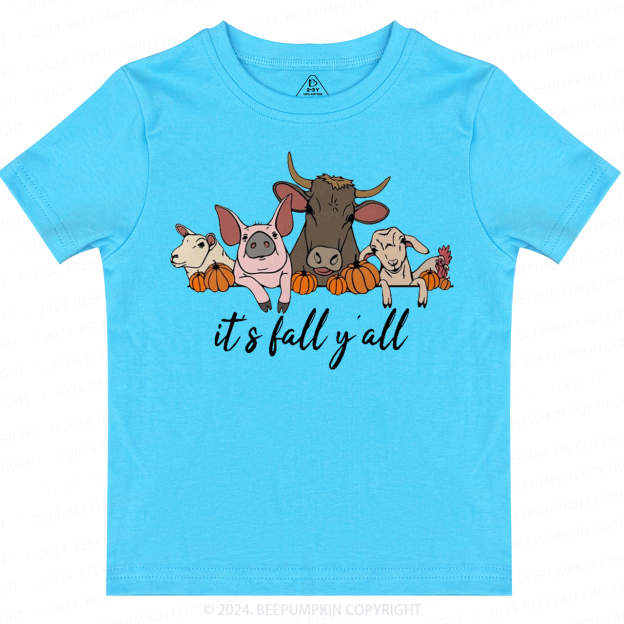  It's Fall Y'all Halloween Toddler&Kids Tees 