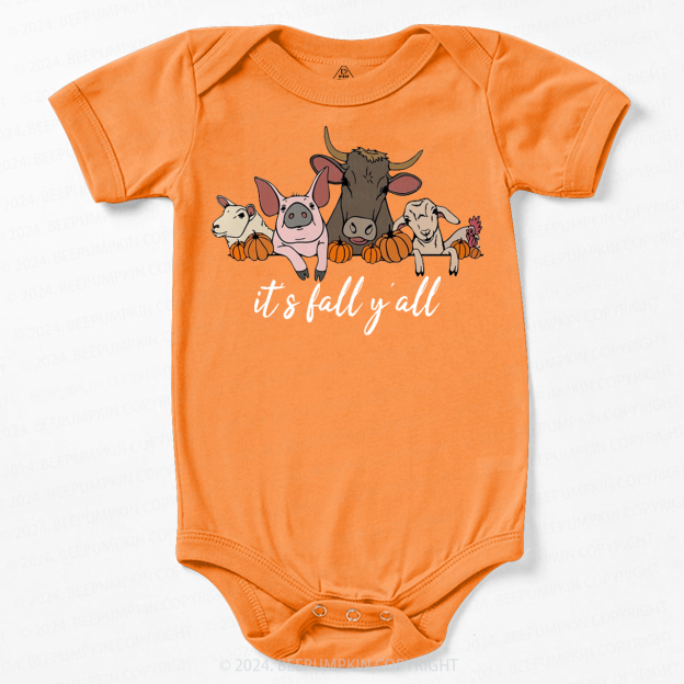  It's Fall Y'all Halloween Baby Bodysuits 