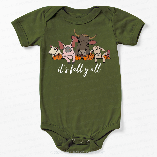  It's Fall Y'all Halloween Baby Bodysuits 