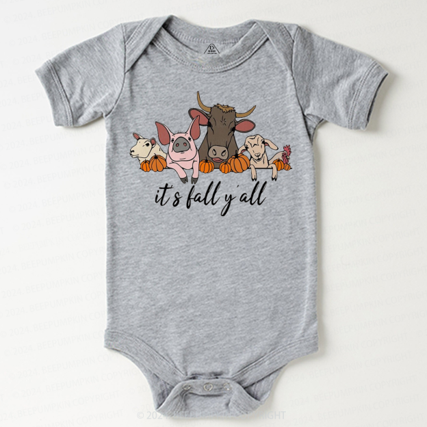  It's Fall Y'all Halloween Baby Bodysuits 