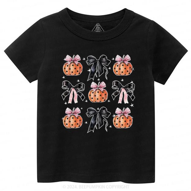 Black Ribbon And Halloween Pumpkins Toddler&Kids Tees 