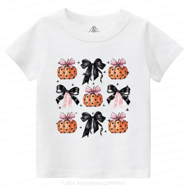 Black Ribbon And Halloween Pumpkins Toddler&Kids Tees 