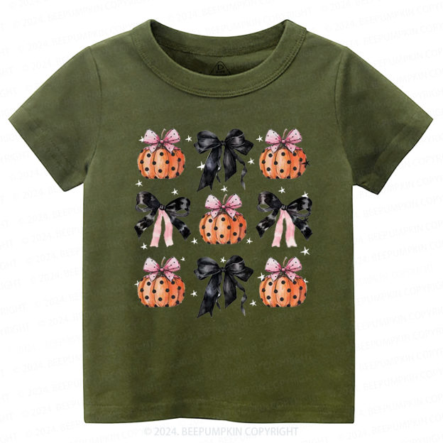Black Ribbon And Halloween Pumpkins Toddler&Kids Tees 