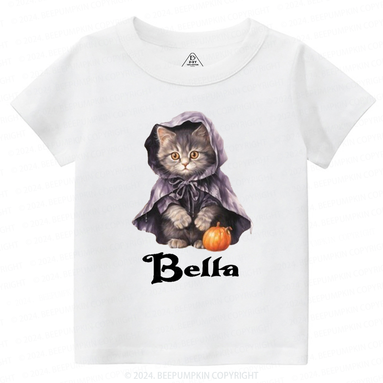 Personalized Halloween Cats Friends Toddler&Kids Tees 