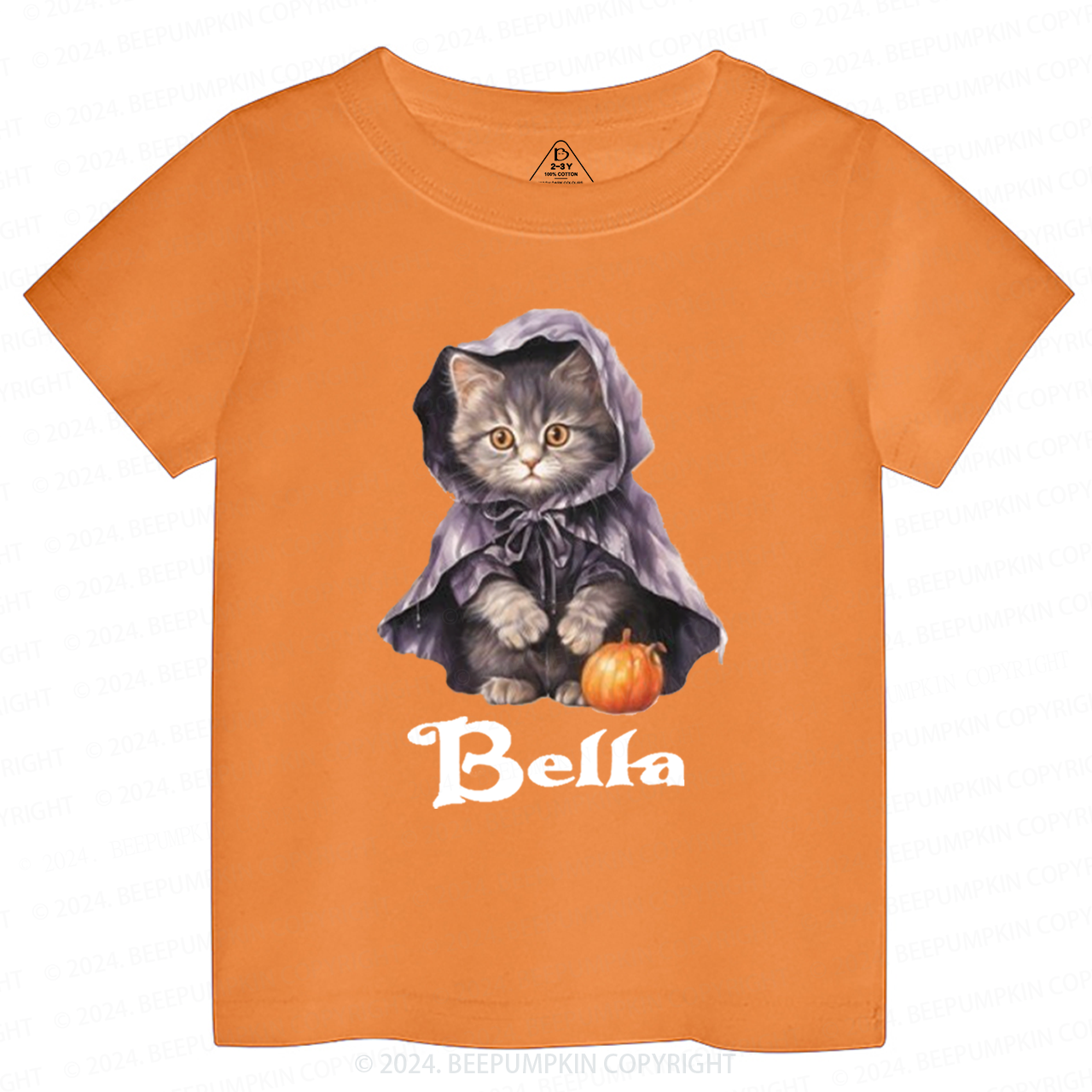 Personalized Halloween Cats Friends Toddler&Kids Tees 