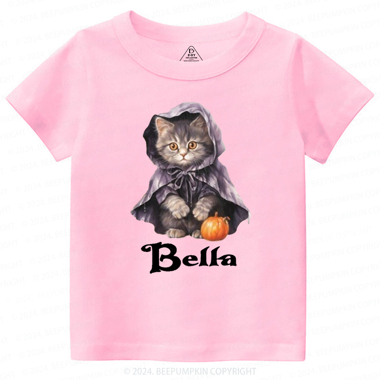 Personalized Halloween Cats Friends Toddler&Kids Tees 