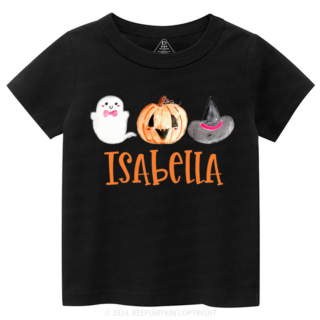 Personalized Halloween Ghost Pumpkin Toddler&Kids Tees 