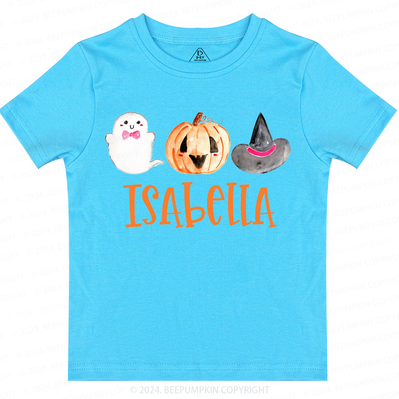 Personalized Halloween Ghost Pumpkin Toddler&Kids Tees 