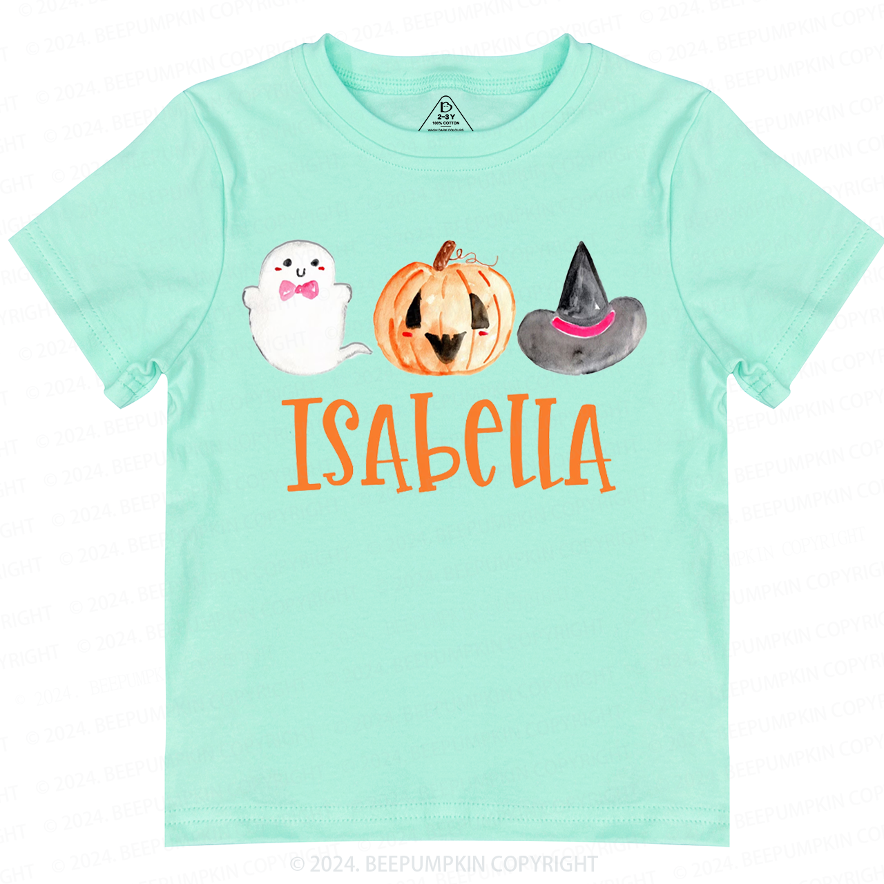 Personalized Halloween Ghost Pumpkin Toddler&Kids Tees 