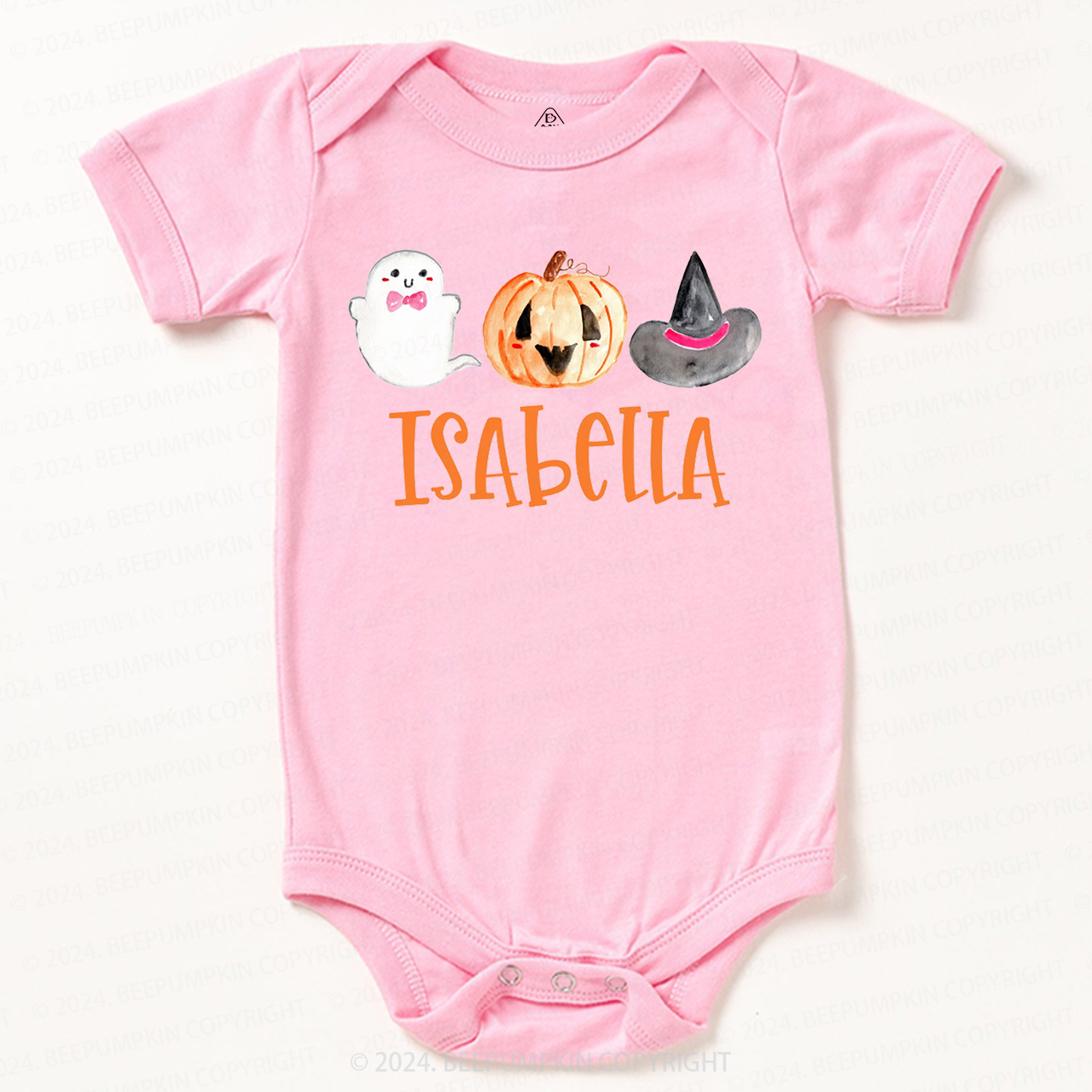 Personalized Halloween Ghost Pumpkin  Baby Bodysuits 