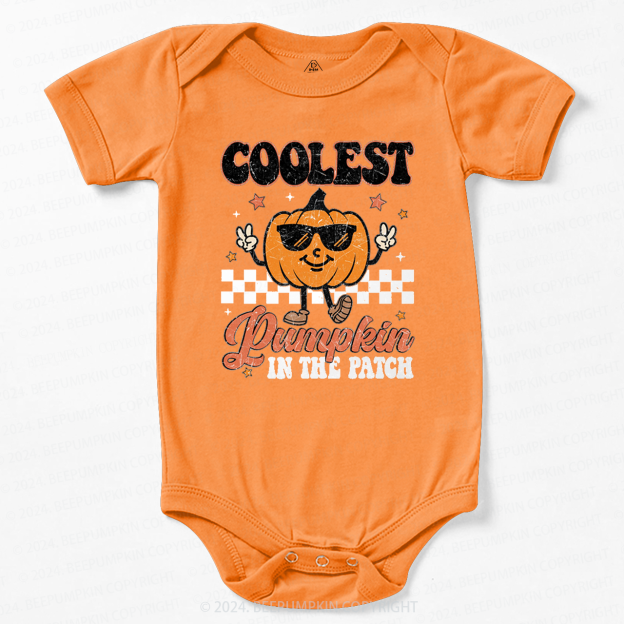 Coolest Pumpkin In The Patch Halloween Baby Bodysuits 