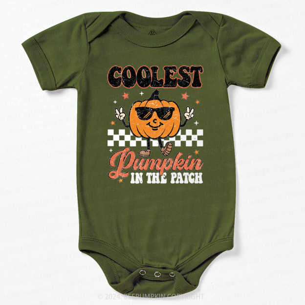 Coolest Pumpkin In The Patch Halloween Baby Bodysuits 