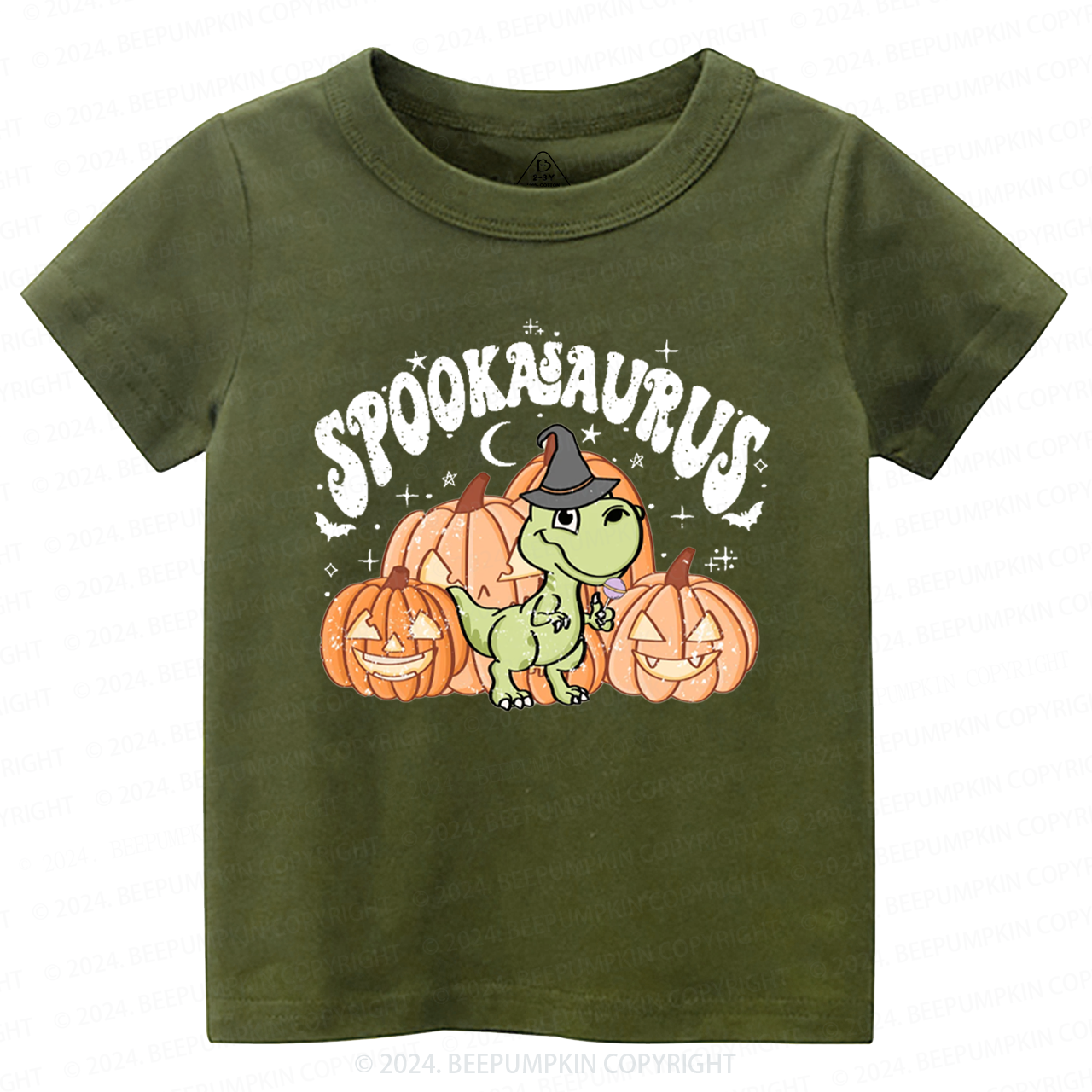  Spookasaurus Dinosaur Halloween Toddler&Kids Tees 