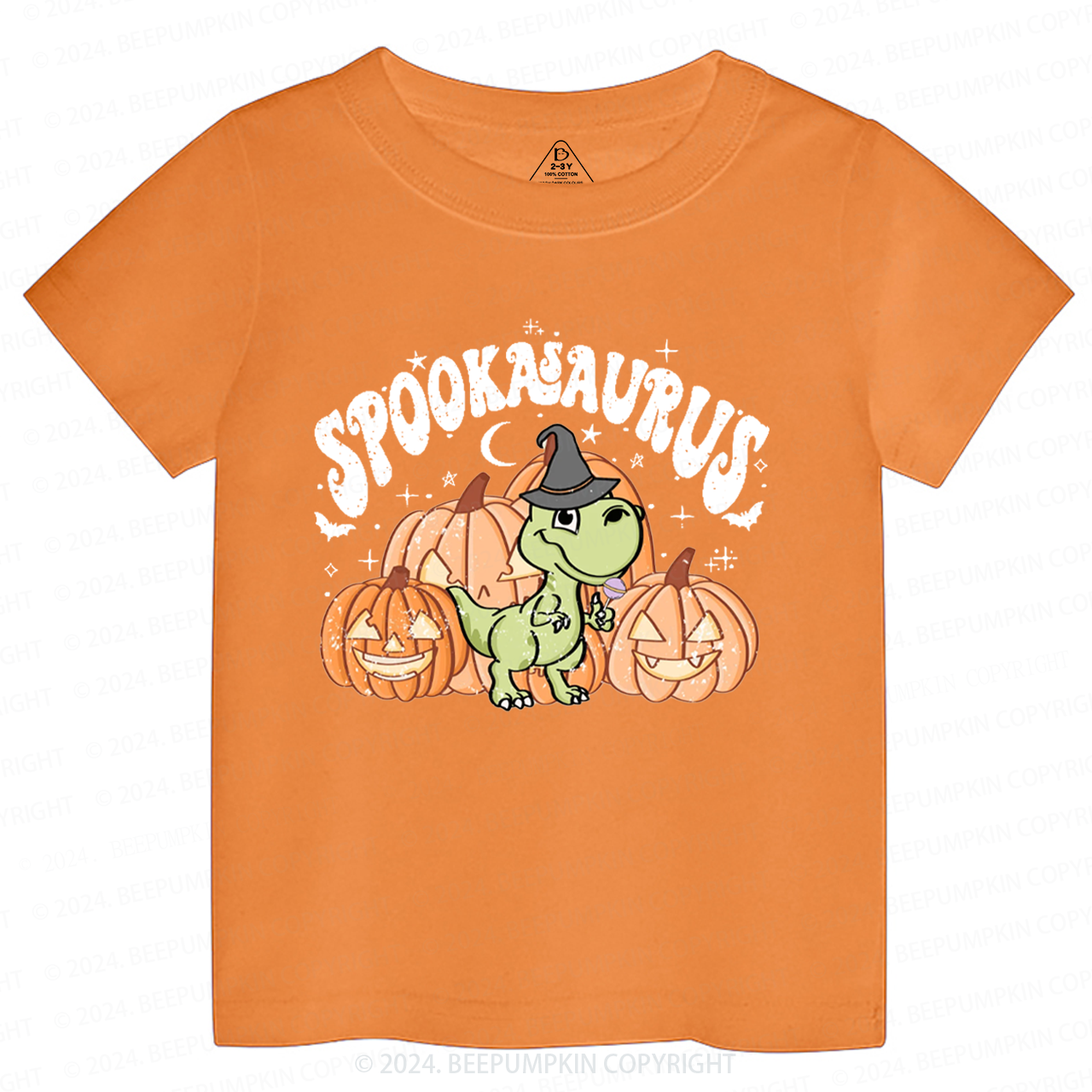  Spookasaurus Dinosaur Halloween Toddler&Kids Tees 