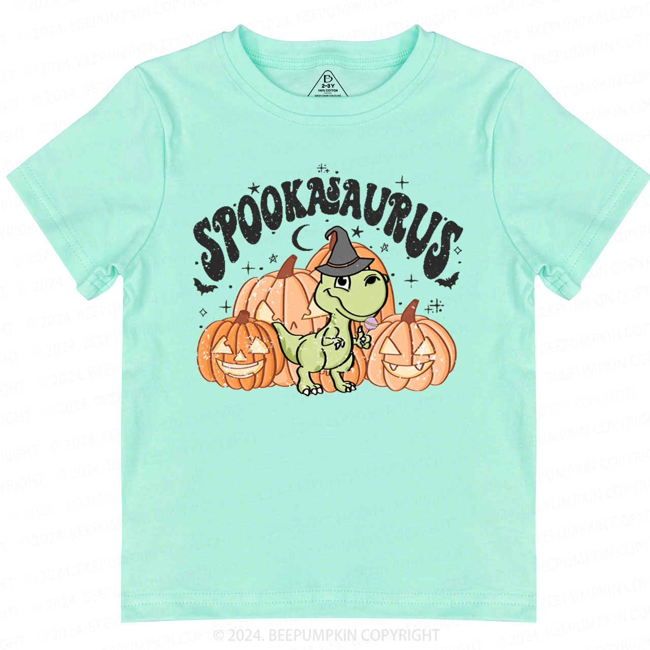  Spookasaurus Dinosaur Halloween Toddler&Kids Tees 