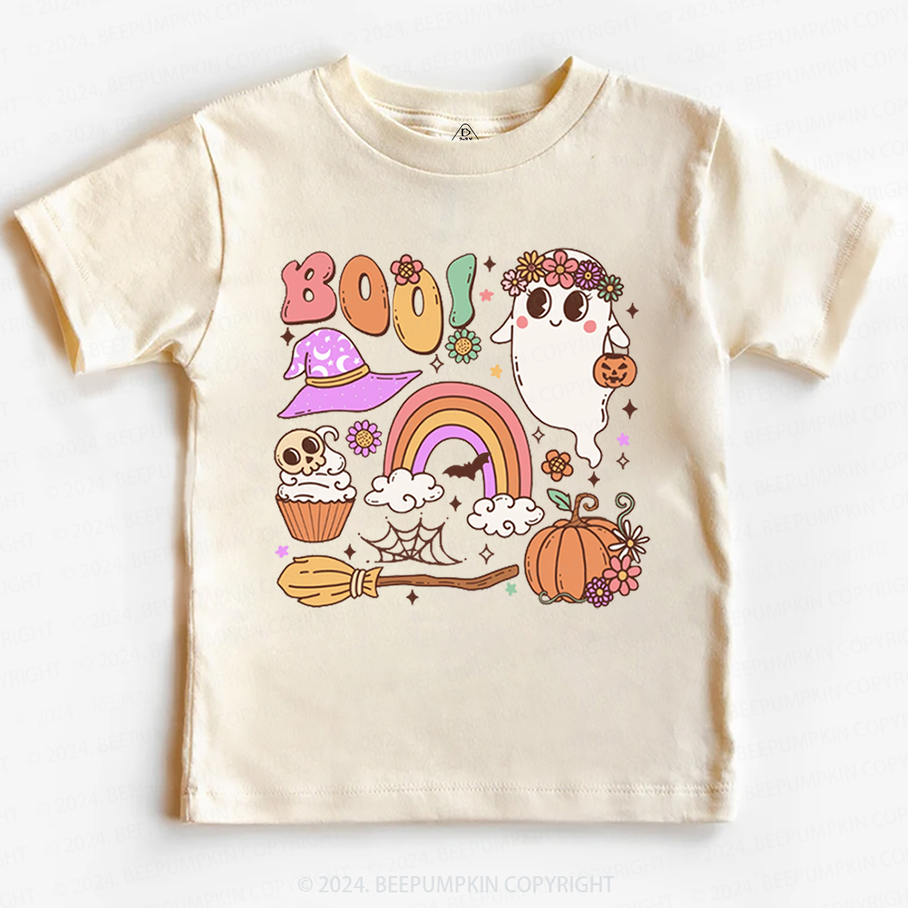 Retro Halloween Ghost Boo Toddler&Kids Tees