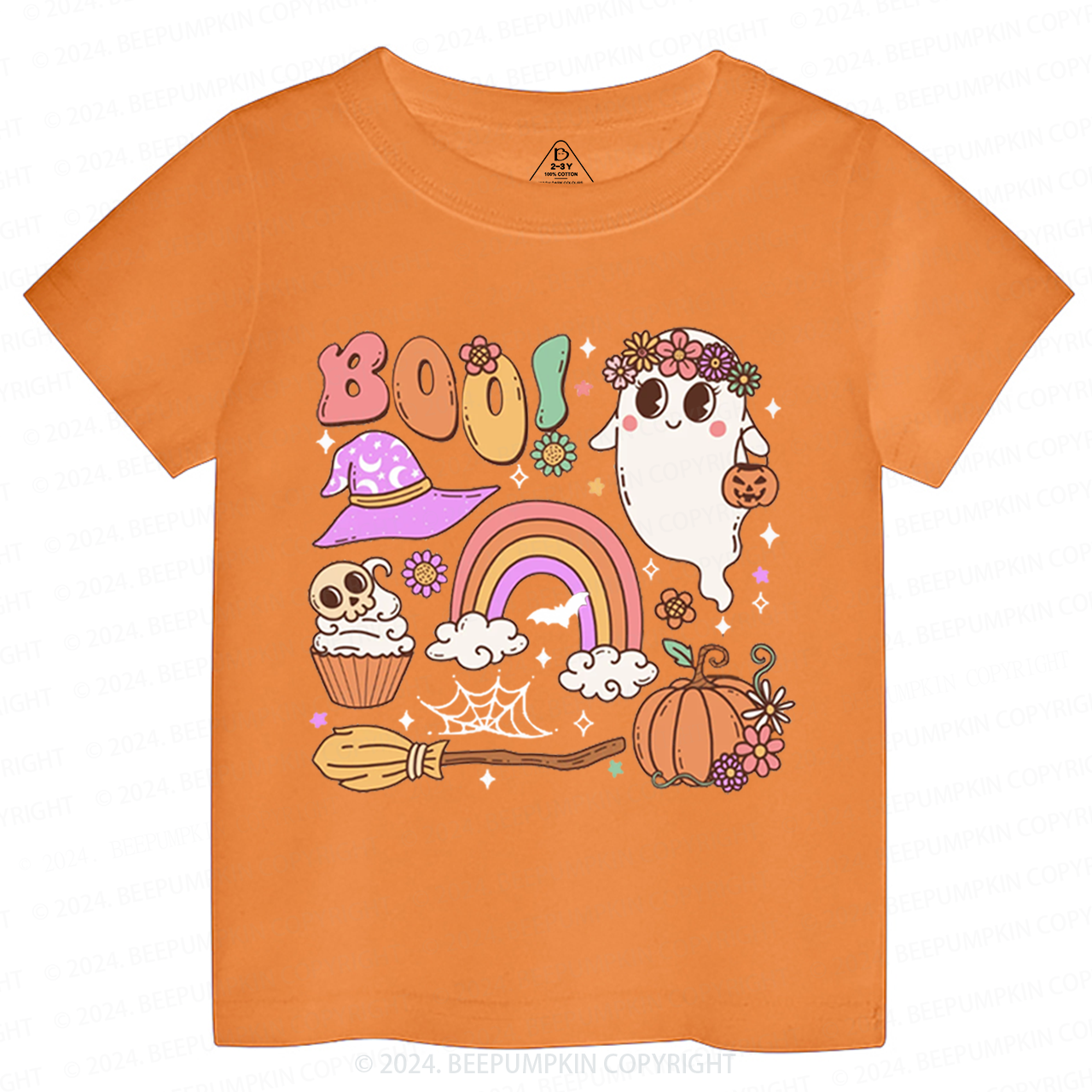 Retro Halloween Ghost Boo Toddler&Kids Tees