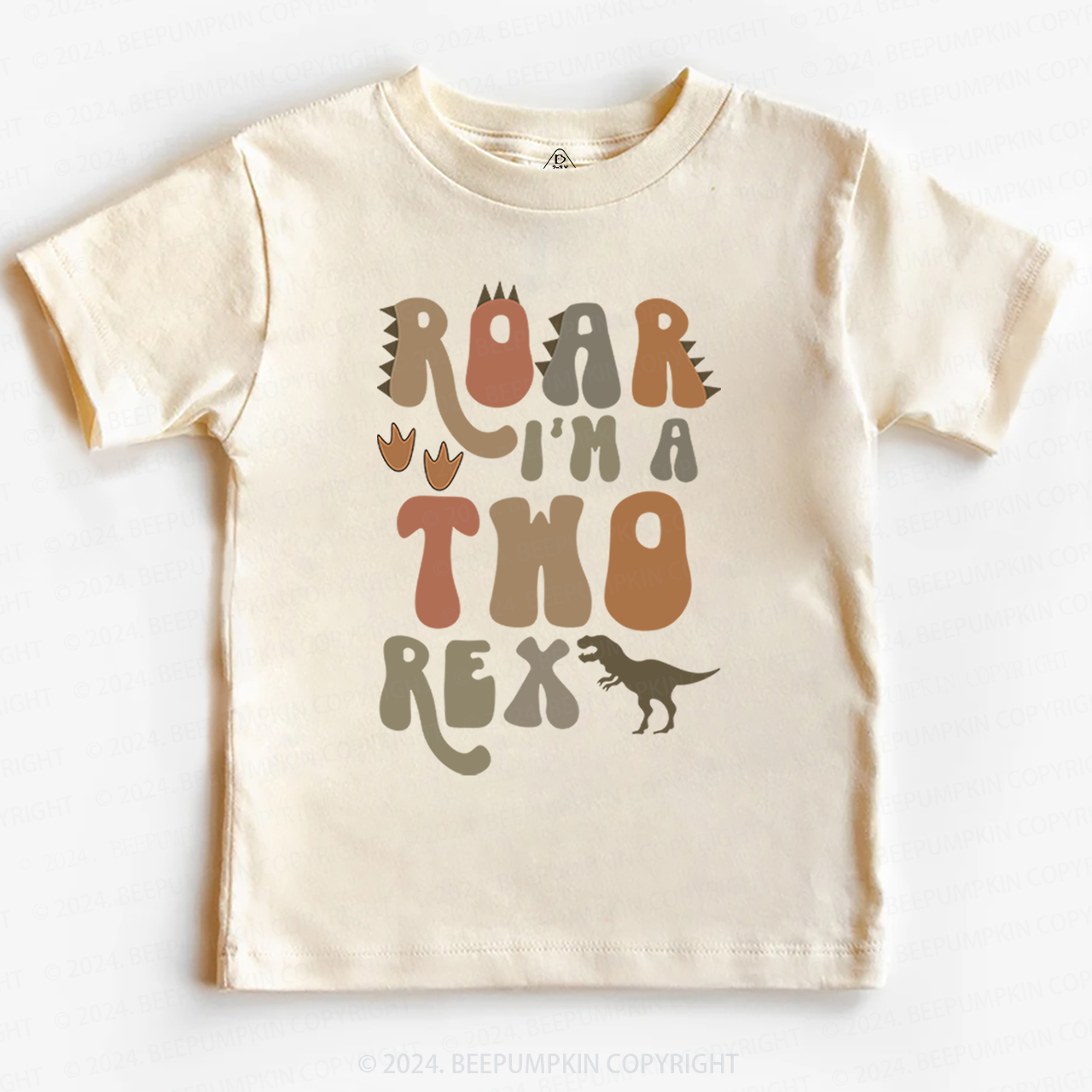 Roar Dino 2nd Birthday Toddler&Kids Tees 