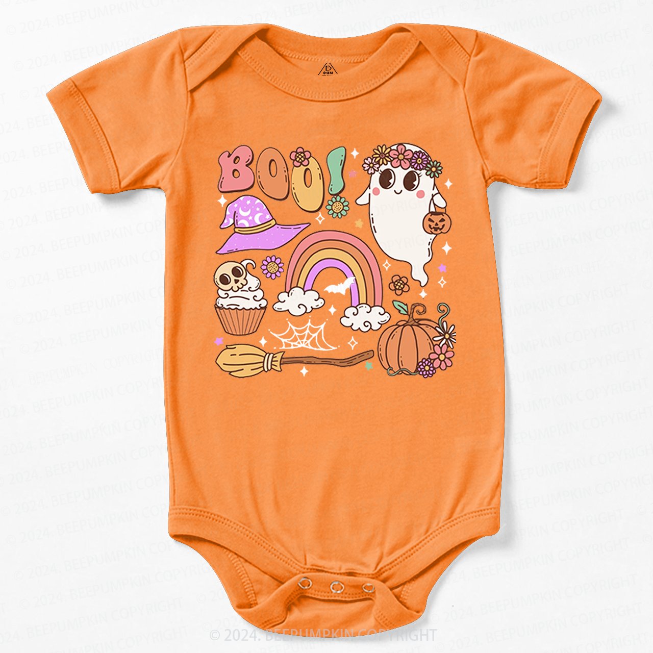 Retro Halloween Ghost Boo Baby Bodysuits 