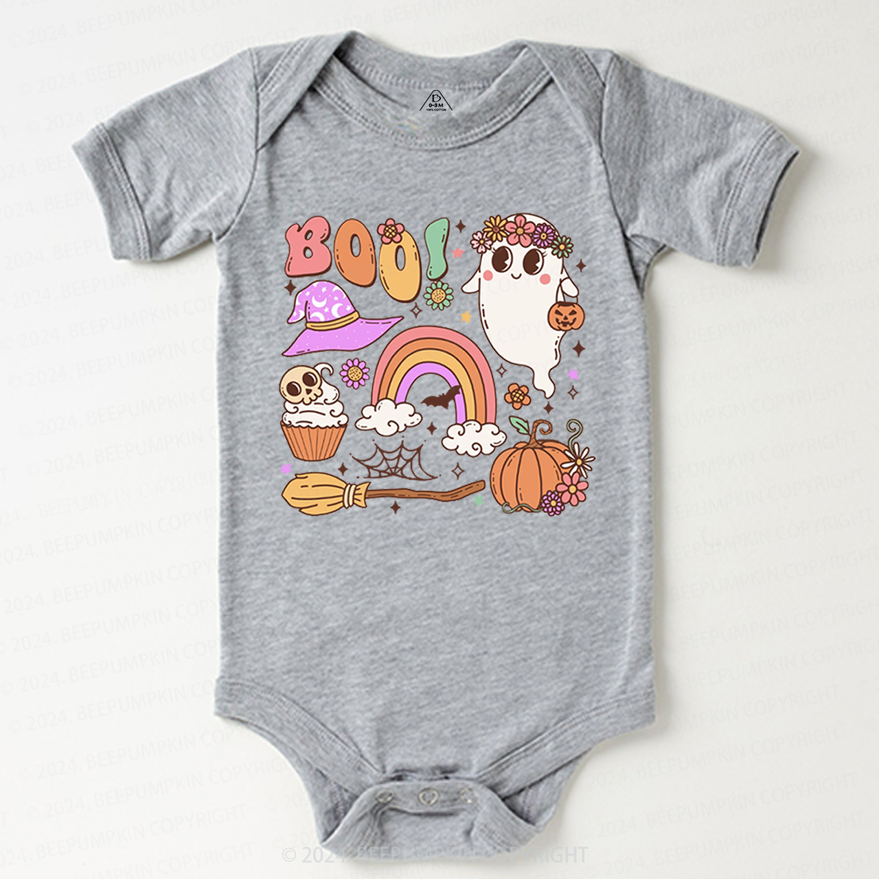 Retro Halloween Ghost Boo Baby Bodysuits 