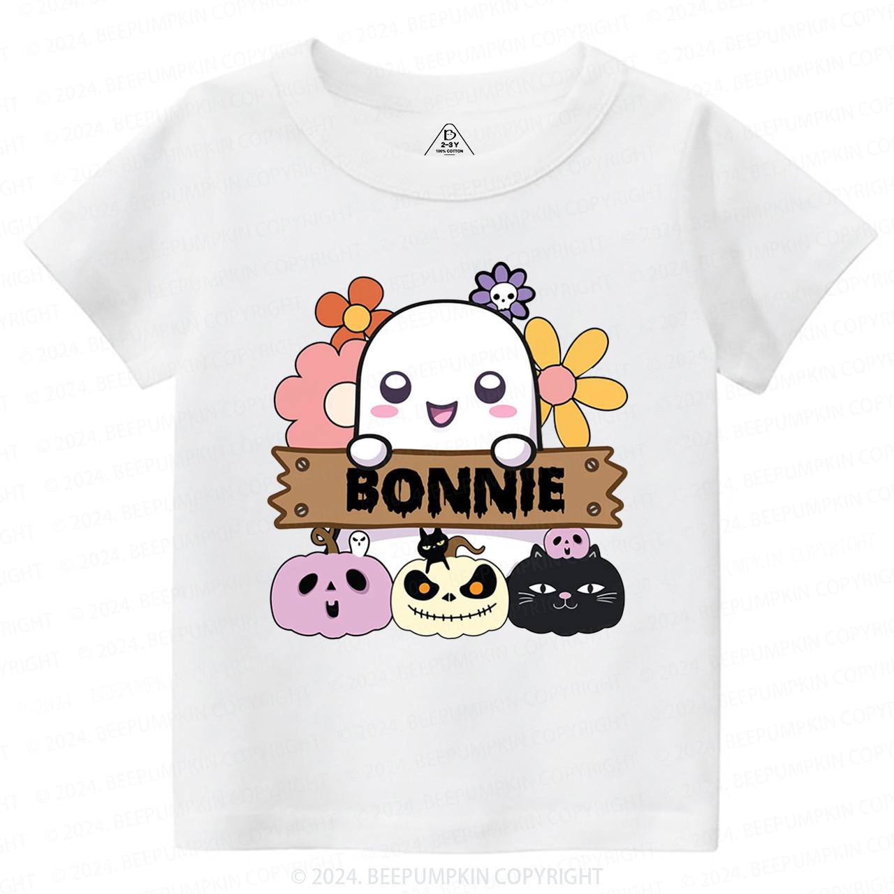Personalized Halloween Pumpkin Toddler&Kids Tees 