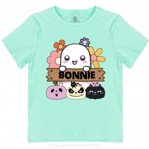 Personalized Halloween Pumpkin Toddler&Kids Tees 