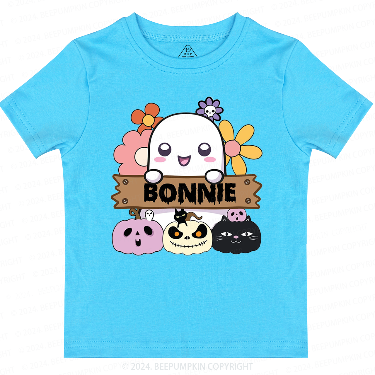 Personalized Halloween Pumpkin Toddler&Kids Tees 