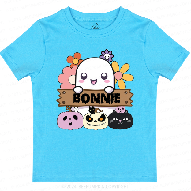 Personalized Halloween Pumpkin Toddler&Kids Tees 