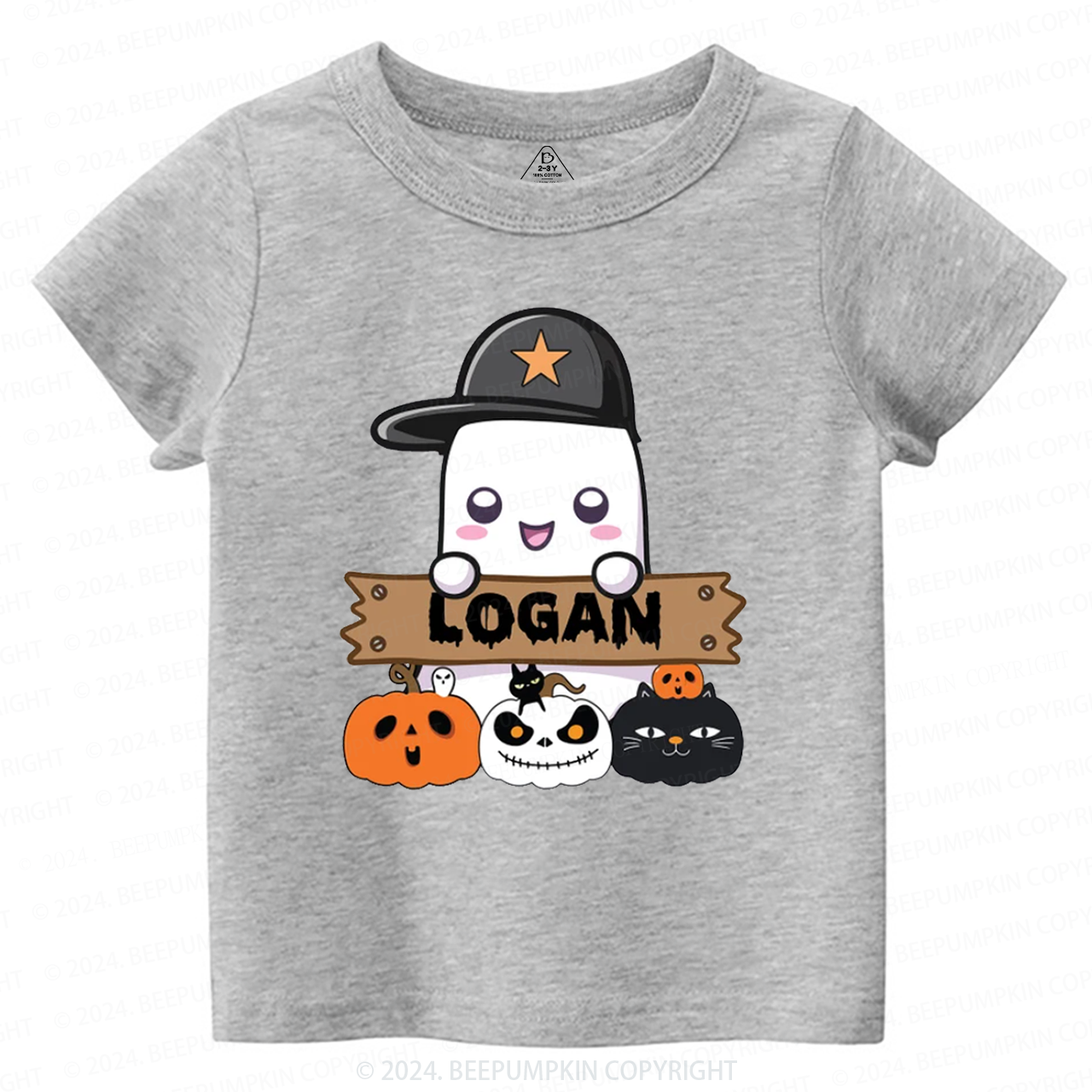 Personalized Cute Ghost Toddler&Kids Tees 