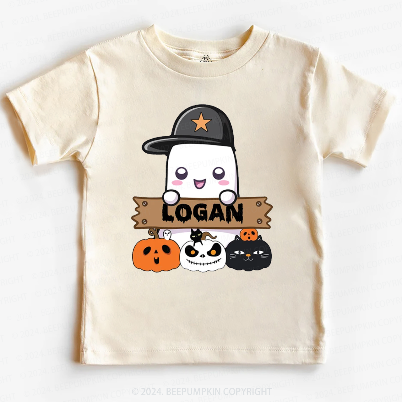 Personalized Cute Ghost Toddler&Kids Tees 