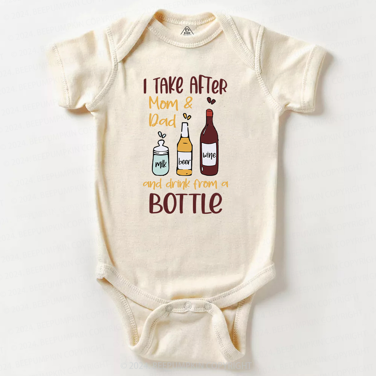 Mom And Dad Drinking Funny Baby Bodysuit 7