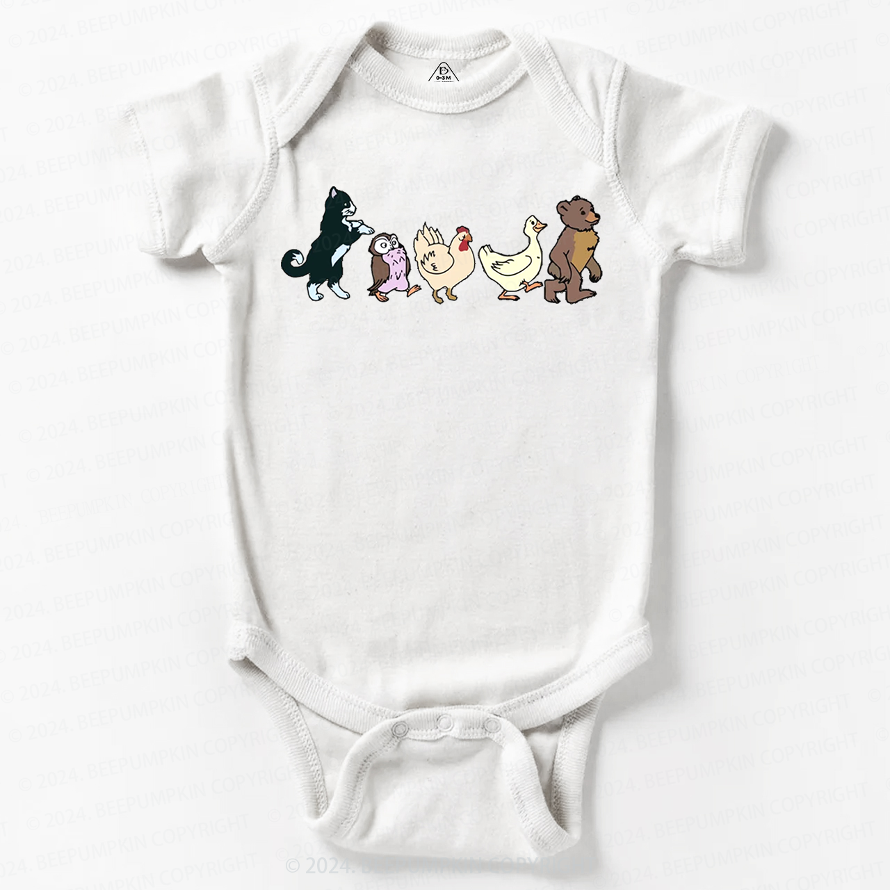Cute Animal Friends Baby Bodysuit